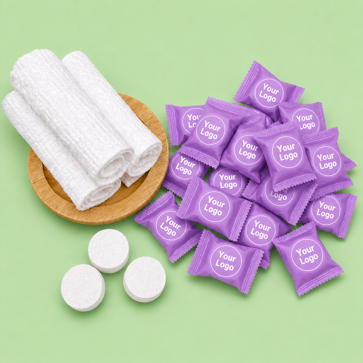 Custom Compressed Towel Tablets with Logo | Personalized Promotional Towels - custom-compressed-towel.com